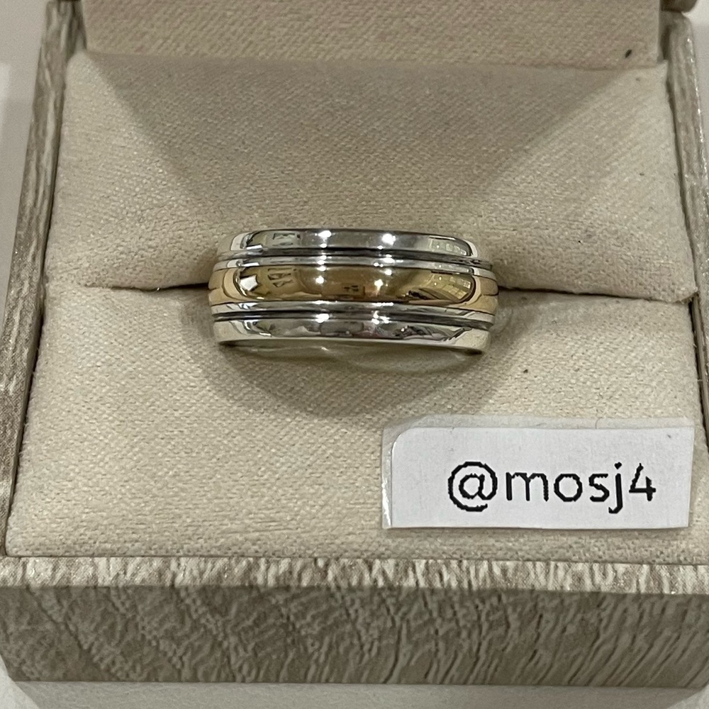 Retired James Avery 14Kt & Sterling Silver Wedding Band